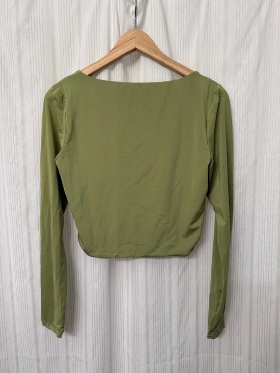 Cotton On Green Scoop Neck Crop Top - Picture 2 of 4